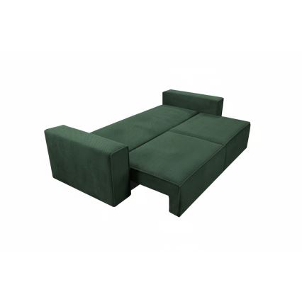 Ausziehbares 3-Sitzer-Sofa mit Stauraum RONDA, grün