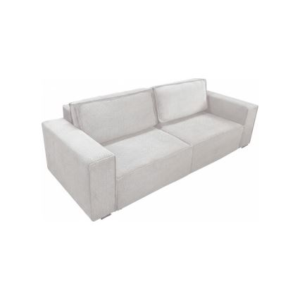 Ausziehbares 3-sitziges Schlafsofa mit Stauraum RONDA, Beige