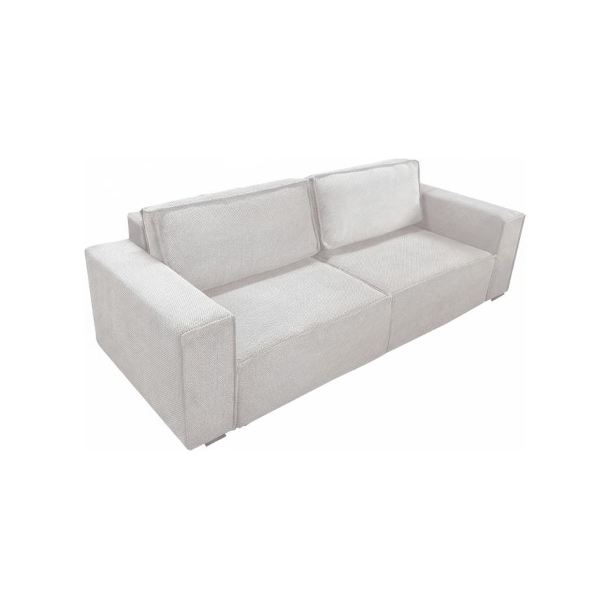 Ausziehbares 3-sitziges Schlafsofa mit Stauraum RONDA, Beige