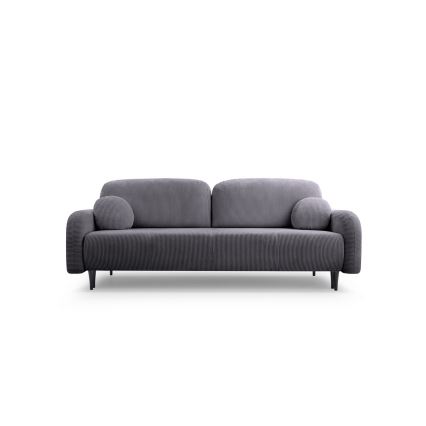 Ausziehbares, gepolstertes Dreisitzer-Sofa CLOUDY, grau