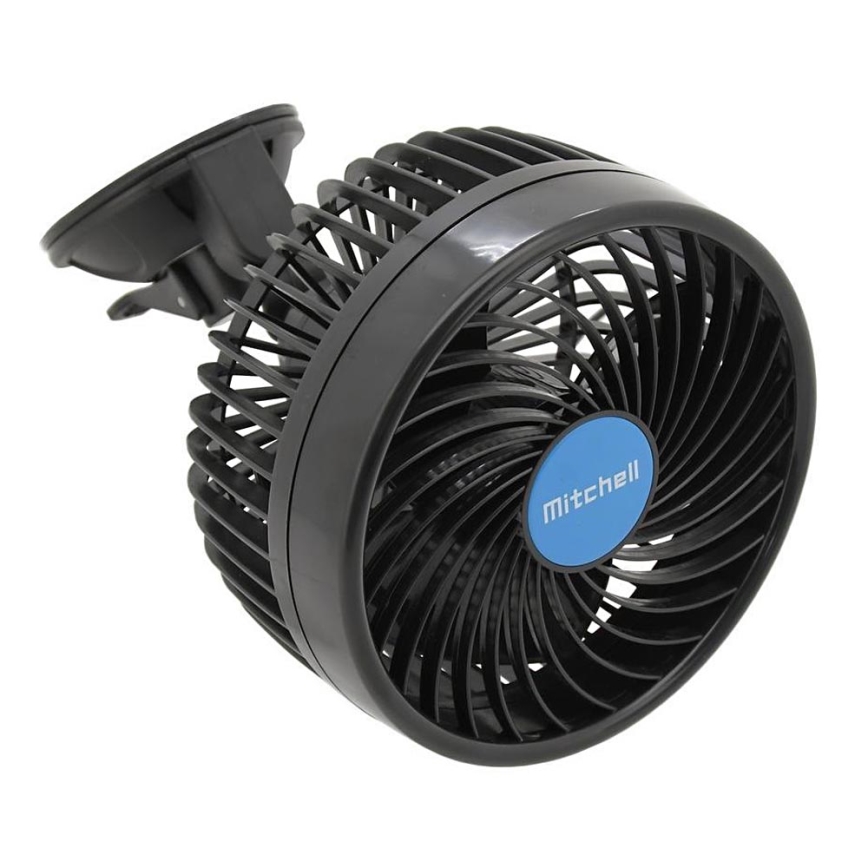 Auto-Ventilator mit Saugnapf 9W/12V schwarz