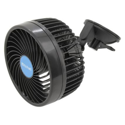 Auto-Ventilator mit Saugnapf 9W/12V schwarz