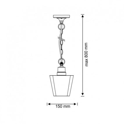 Auβen-Kronleuchter GIZA 1xE27/10W/230V IP44