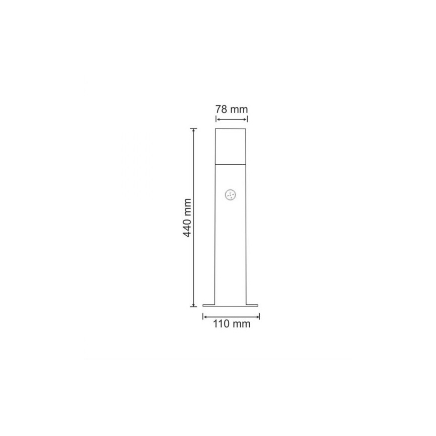 Auβenleuchte mit Sensor NEW YORK 1xE27/12W/230V IP44 44 cm Graphit