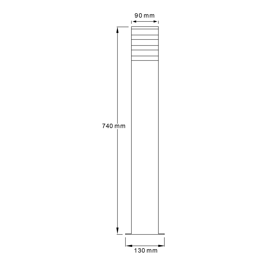 Auβenleuchte mit Sensor TEKSAS 1xE27/12W/230V IP44 74 cm Graphit