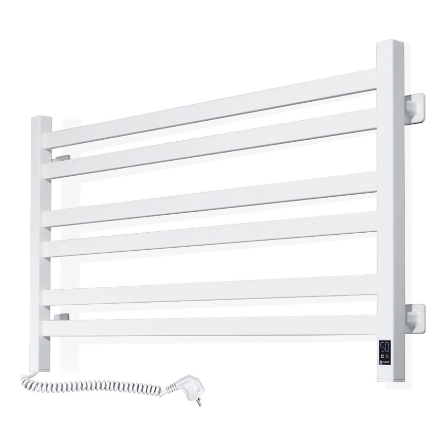 AVANGARD Scaldasalviette da bagno con termostato – 316 W / 230 V, 50,6 cm, IP44, bianco, sinistro, profilo quadrato