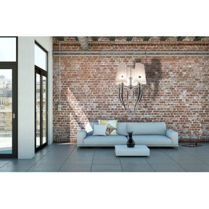 Azzardo AZ0028 - Lampadario su fune DIABLO 6xE14/11W/230V bianco