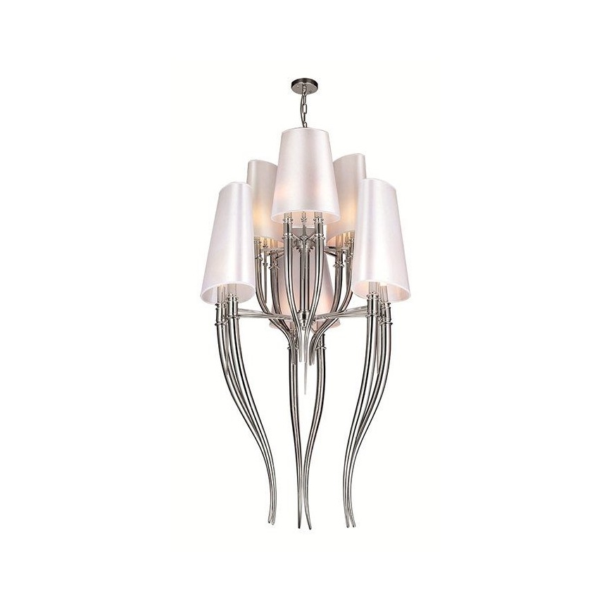 Azzardo AZ0173 - Lampadario su catena DIABLO 12xE14/11W/230V bianco