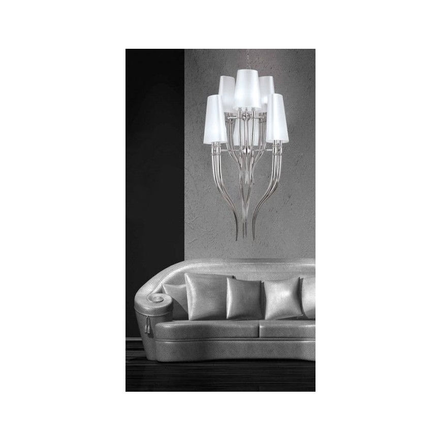 Azzardo AZ0173 - Lampadario su catena DIABLO 12xE14/11W/230V bianco