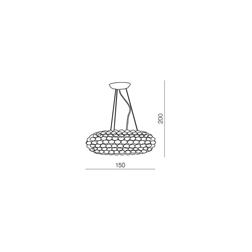 Azzardo AZ0289 - Lampadario su filo ACRYLIO 6xT5/40W/230V