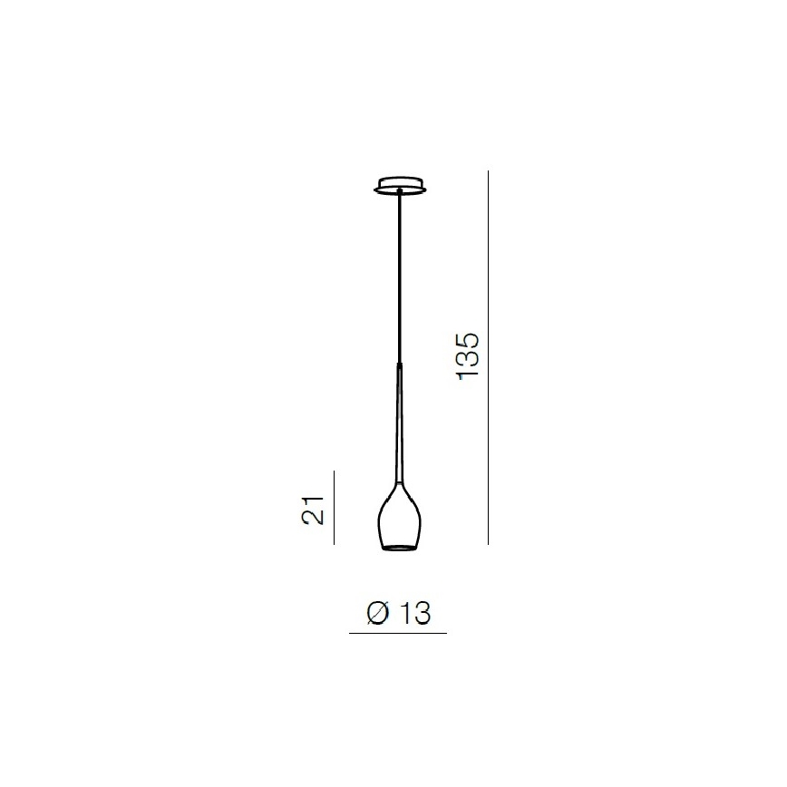 Azzardo AZ1220 - Lampadario a sospensione con filo IZZA 1xE14/40W/230V