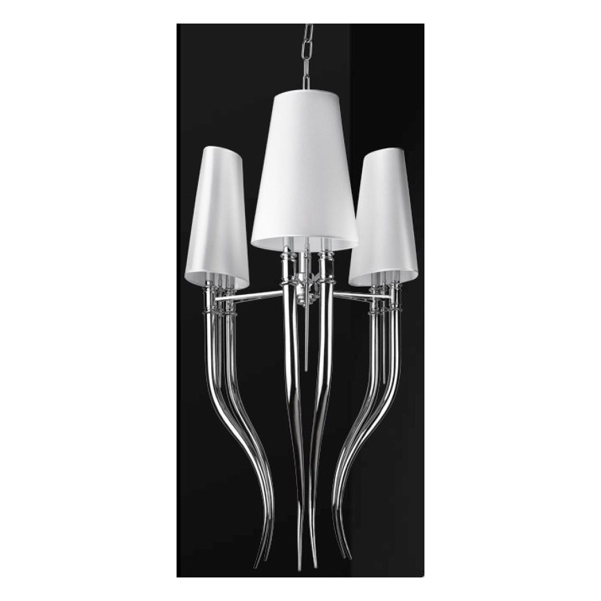 Azzardo AZ1232 - Lampadario su catena DIABLO 6xE14/11W/230V bianco