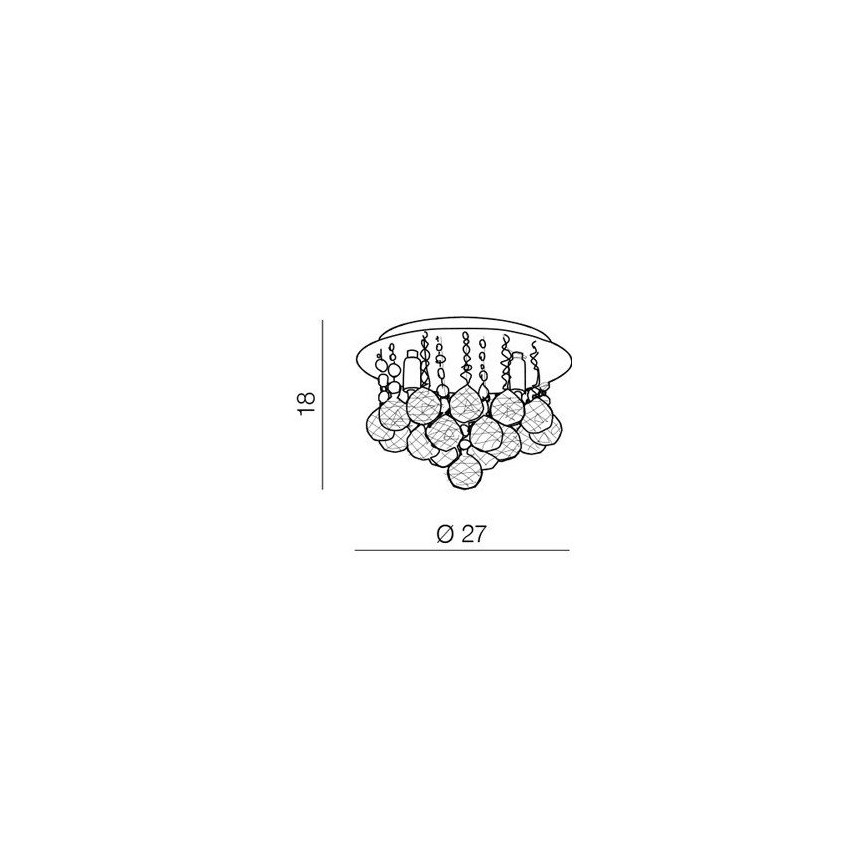 Azzardo AZ1285 - Plafoniera di cristallo BOLLA 3xG9/40W/230V