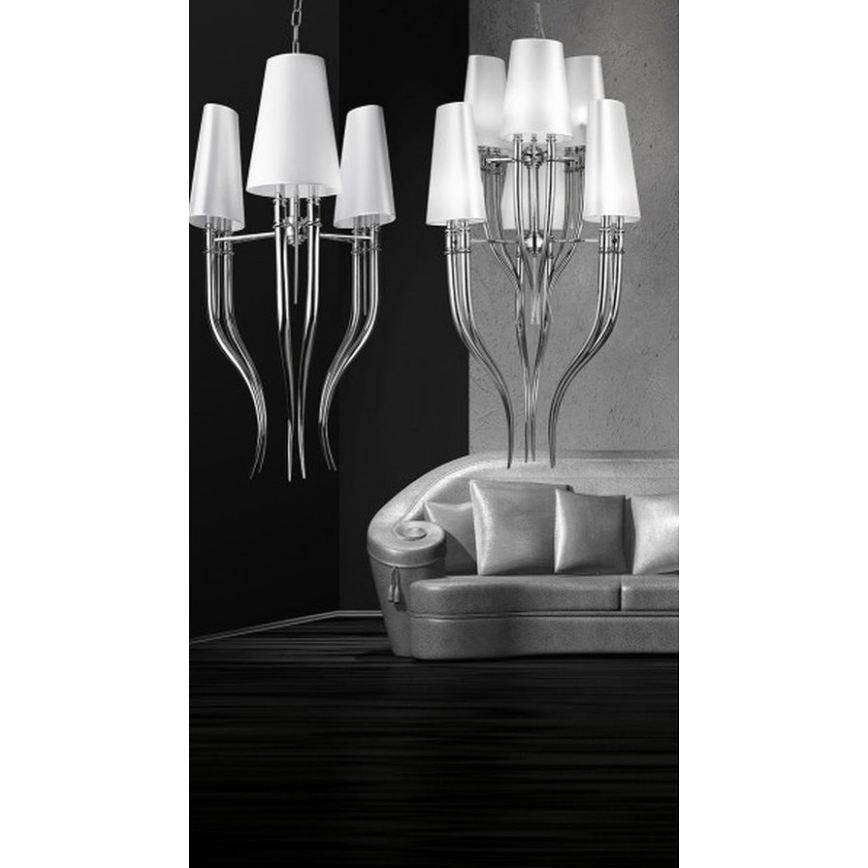 Azzardo AZ1344 - Lampadario su catena DIABLO 6xE14/11W/230V nero