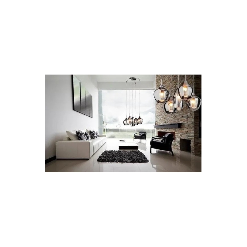 Azzardo AZ2149 - Lampadario a sospensione con filo AMBER MILANO 3xG9/40W/230V