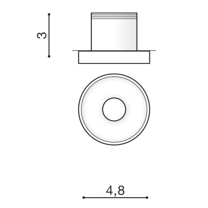 Azzardo AZ2234 - Faretto da incasso per controsoffitto OKA LED/3W/230V CRI 90