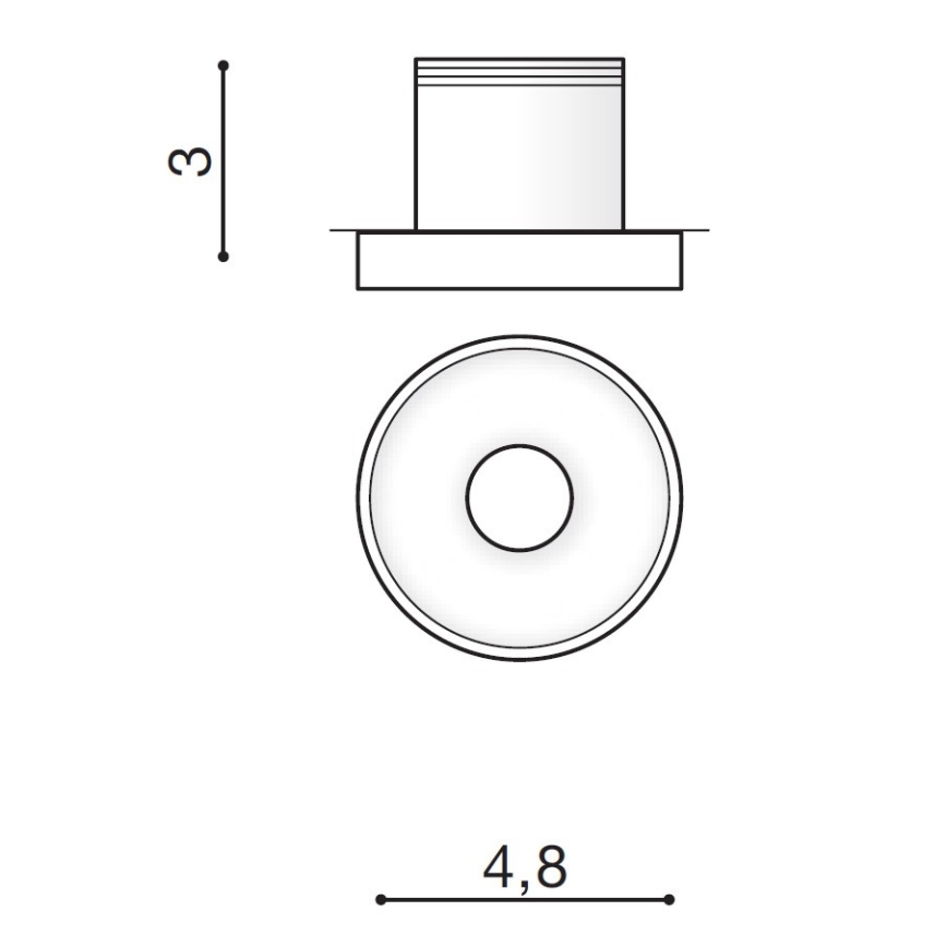 Azzardo AZ2234 - Luminaire encastré LED OKA LED/3W/230V IRC 90