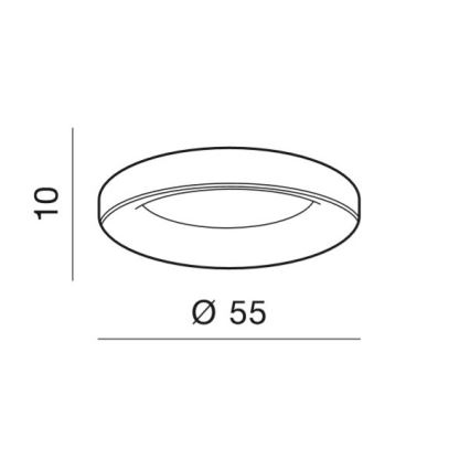 Azzardo AZ2726 - Plafonnier LED dimmable SOVANA LED/50W/230V+ avec télécommande
