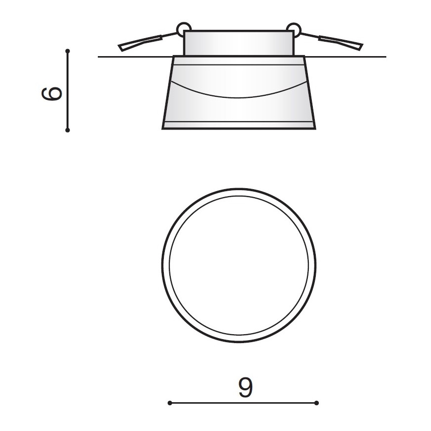 Azzardo AZ2772 - Lampada LED da incasso per bagni UNA LED/7W/230V IP44