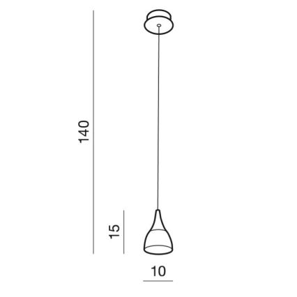 Azzardo AZ2847 - Lampadario LED a sospensione con filo DALMATIA 1xLED/5W/230V