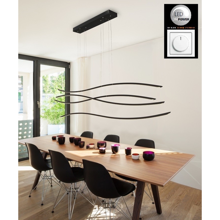 Azzardo AZ2912 - Lampadario a sospensione LED dimmerabile WAVES 4xLED/70W/230V