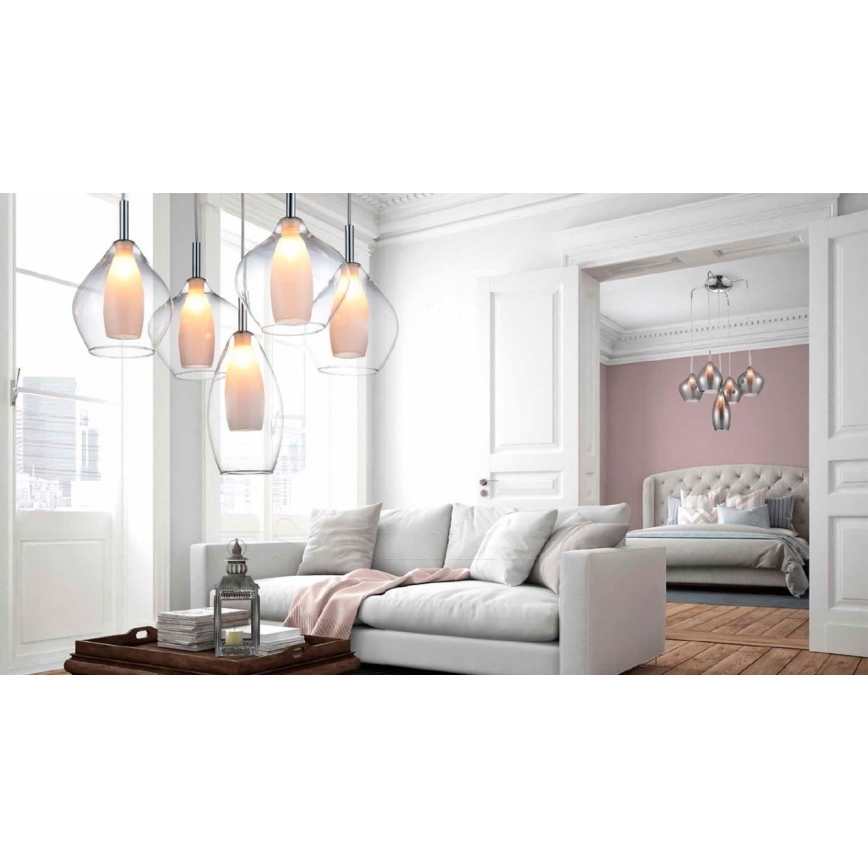 Azzardo AZ3075 - Lampadario a sospensione con filo AMBER 3xG9/40W/230V