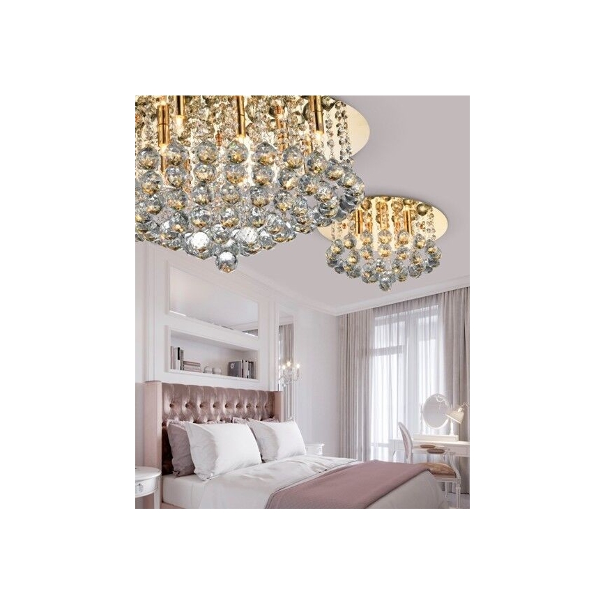 Azzardo AZ3084 - Plafoniera di cristallo BOLLA 10xG9/40W/230V