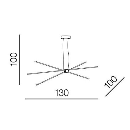 Azzardo AZ3135 - Suspension LED avec fil JAX LED/33W/230V