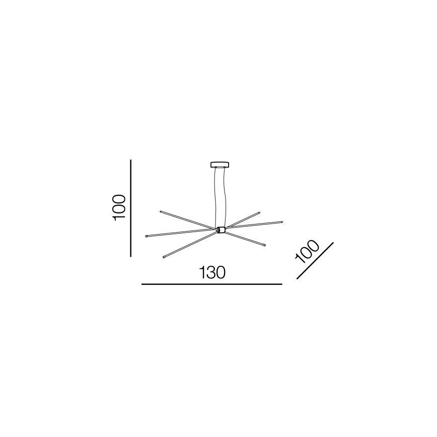 Azzardo AZ3135 - Suspension LED avec fil JAX LED/33W/230V