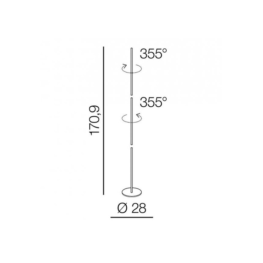 Azzardo AZ3205 - Lampada LED da terra TETA LED/33W/230V