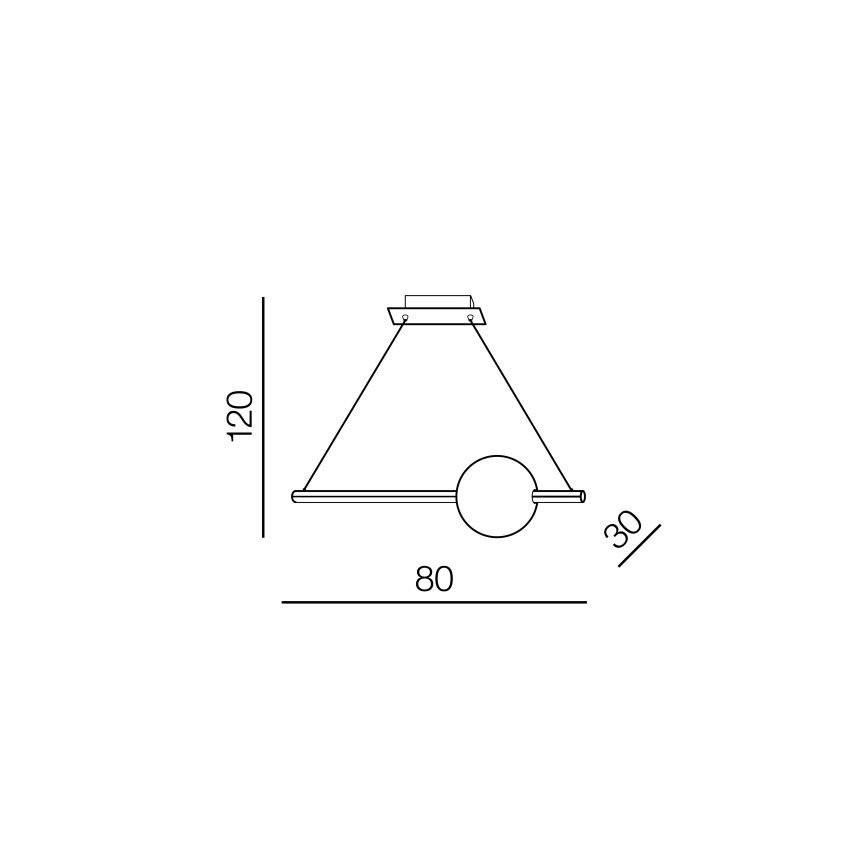 Azzardo AZ3351 - Lampadario a sospensione con filo LED dimmerabile SANDRA LED/36W/230V