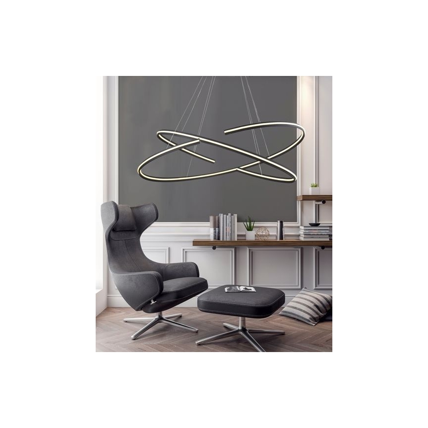 Azzardo AZ3356 - Lampadario LED dimmerabile su fune ALESSIA LED/100W/230V