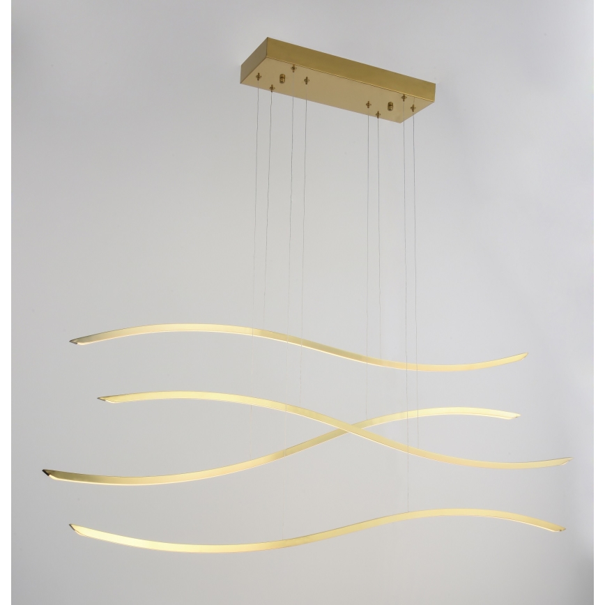 Azzardo AZ4058 - Suspension filaire à intensité variable WAVES LED/70W/230V dorée