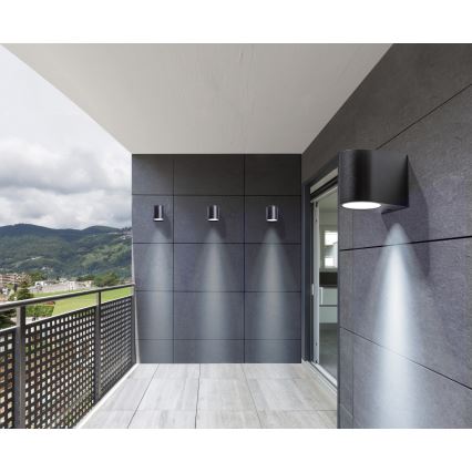 Azzardo AZ4265 - Applique murale d'extérieur RIMINI 1xGU10/35W/230V IP54 arrondi