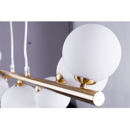 Azzardo AZ4409 - Lampadario su corda SYBILLA 7xG9/25W/230V rame