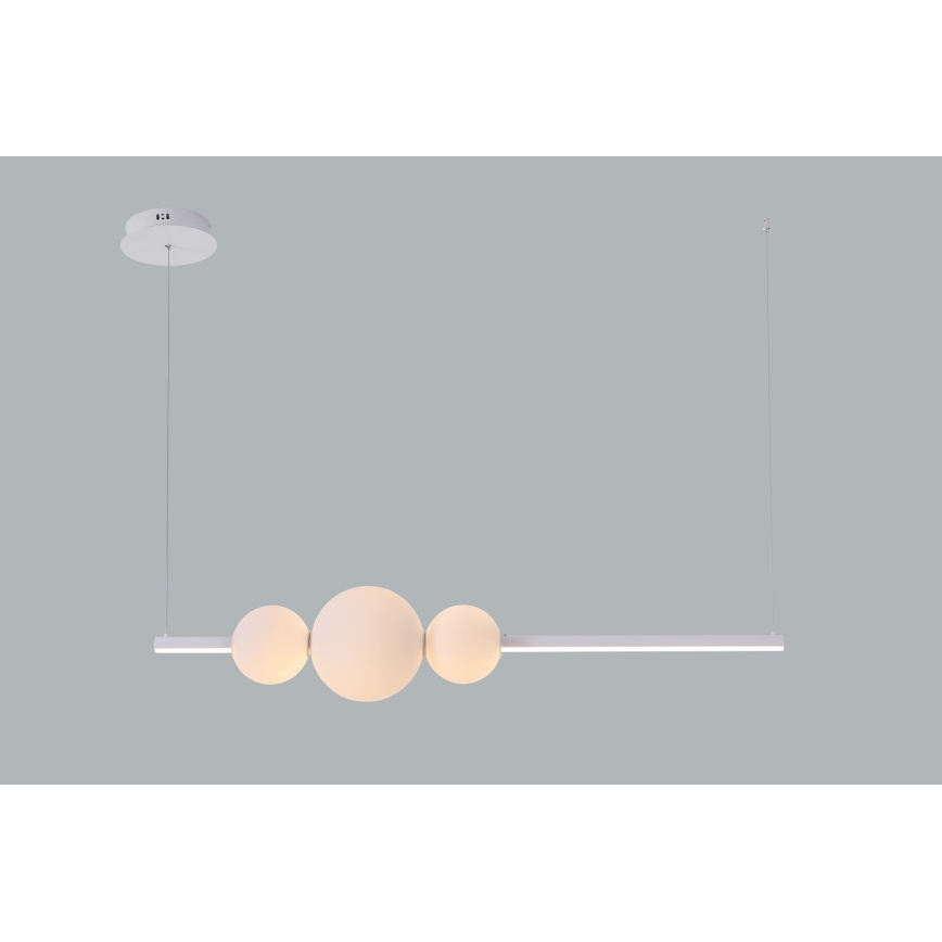 Azzardo AZ4426 - Lampadario LED dimmerabile su corda SANDRA LED/48W/230V bianco