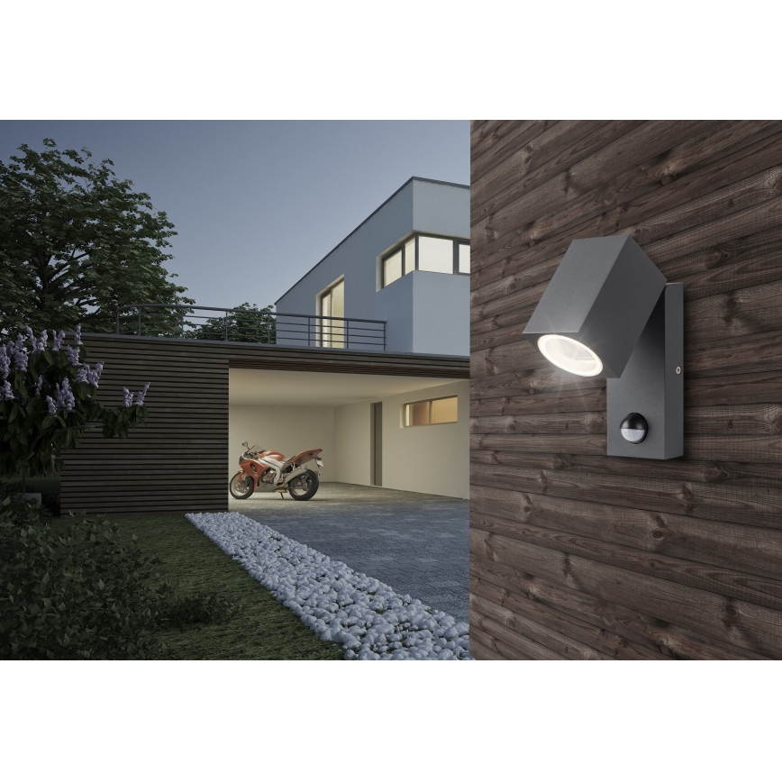 Azzardo AZ4695 - Applique murale d'extérieur avec un détecteur GORAN 1xGU10/35W/230V IP44