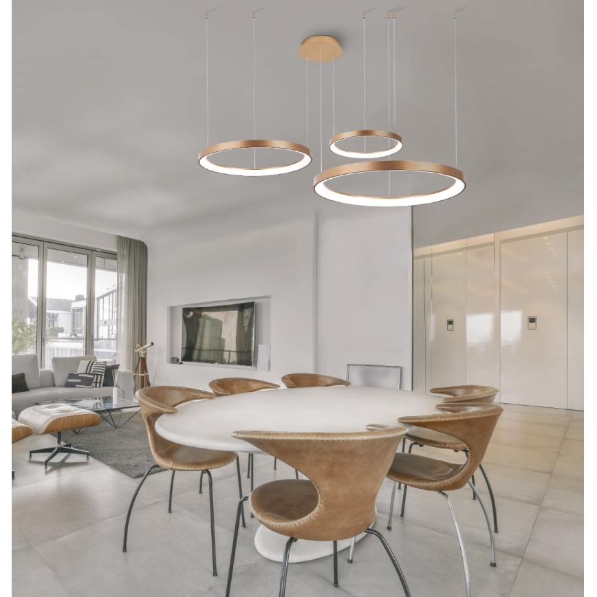 Azzardo AZ5026 - Suspension filaire à intensité variable AGNES LED/120W/230V doré