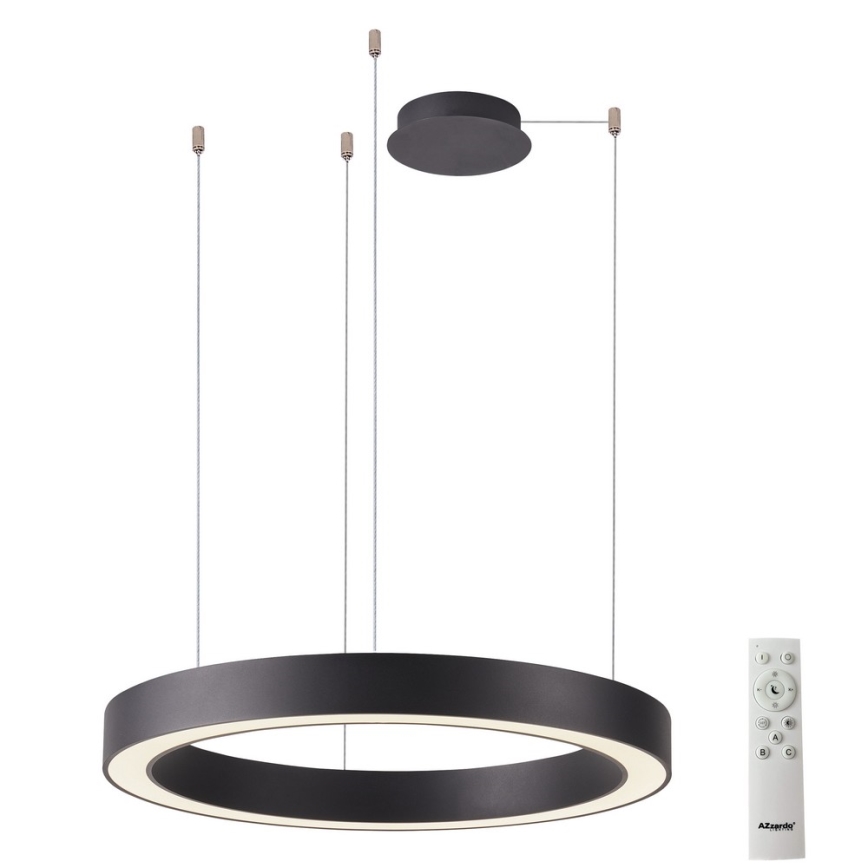 Azzardo AZ5044 - Lampadario a sospensione con filo LED dimmerabile MARCO LED/50W/230V nero + telecomando