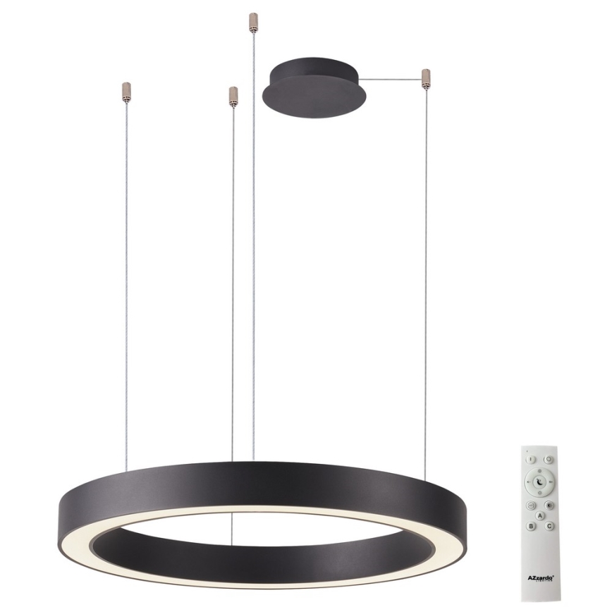 Azzardo AZ5047 - Lampadario a sospensione con filo LED dimmerabile MARCO LED/60W/230V nero + telecomando