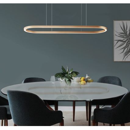 Azzardo AZ5056 - Suspension filaire à intensité variable LED ELENA LED/50W/230V 120 cm doré