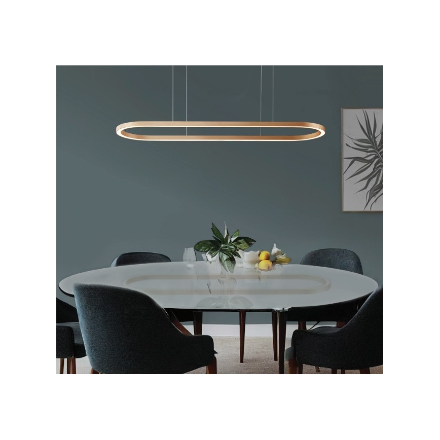 Azzardo AZ5056 - Suspension filaire à intensité variable LED ELENA LED/50W/230V 120 cm doré