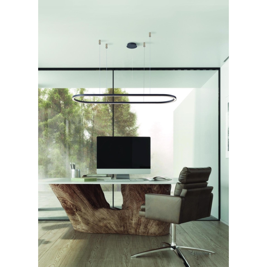 Azzardo AZ5057 - Suspension filaire à intensité variable LED ELENA LED/60W/230V 150 cm noir