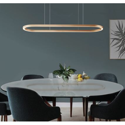 Azzardo AZ5058 - Lampadario a sospensione con filo LED dimmerabile ELENA LED/60W/230V 150 cm oro