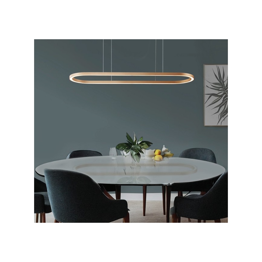 Azzardo AZ5058 - Lampadario a sospensione con filo LED dimmerabile ELENA LED/60W/230V 150 cm oro