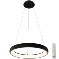Azzardo AZ5060 - Lampadario a sospensione con filo LED dimmerabile ANTONIO LED/32W/230V nero + telecomando