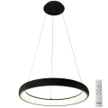 Azzardo AZ5066 - Lampadario a sospensione con filo LED dimmerabile ANTONIO LED/80W/230V nero + telecomando