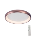 Azzardo AZ5068 - Plafoniera LED dimmerabile ANTONIO LED/32W/230V marrone + telecomando
