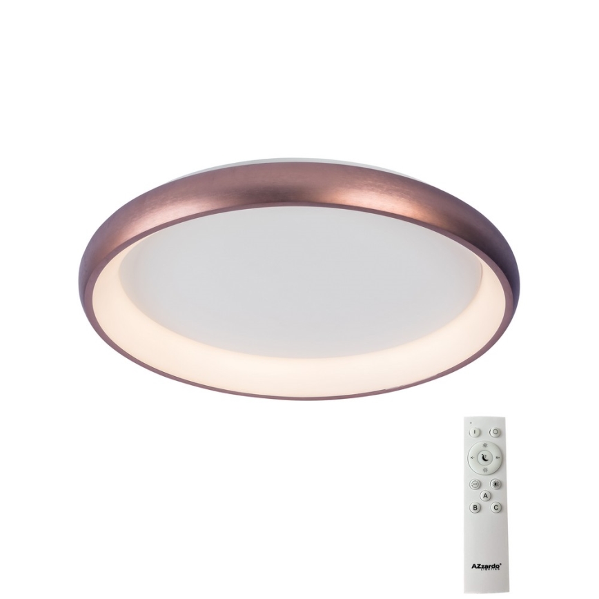 Azzardo AZ5068 - Plafoniera LED dimmerabile ANTONIO LED/32W/230V marrone + telecomando