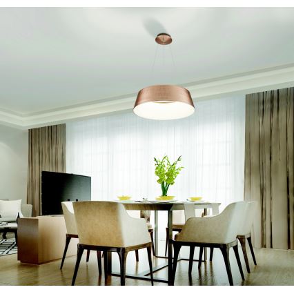 Azzardo AZ5095 - Lampadario a sospensione con filo LED dimmerabile EMMA LED/60W/230V oro + telecomando